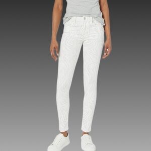 NWT Hudson Nico‎ Mid Rise Super Skinny Ankle Jeans – Distorted Zebra Print – 24